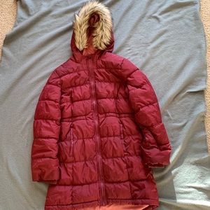 Kids crimson red winter coat